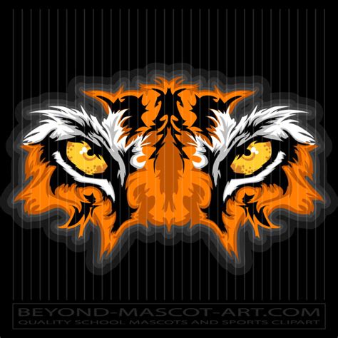 Graphic Tiger Eyes Graphic Vector Mascot Clipart