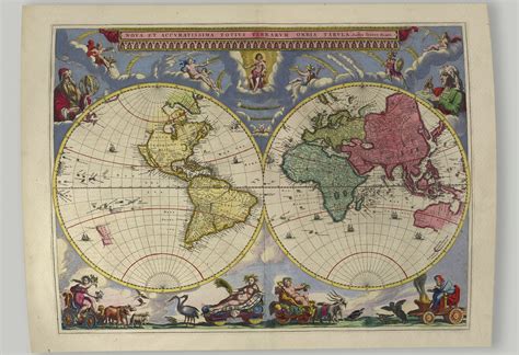 Old Map Of Old Map Of The World Country Map Blaeu Prints Buy