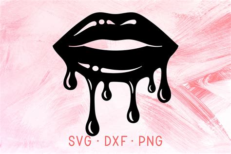 Dripping lips clipart black and white. Black Dripping Lips SVG DXF PNG Cut File For Cricut Sexy ...