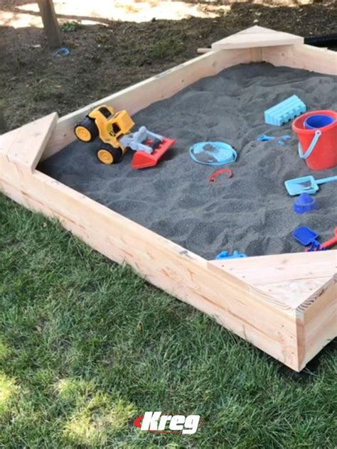 Sandbox Plans Build A Sandbox Wooden Sandbox Backyard Sandbox Diy