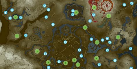 The Legend Of Zelda Breath Of The Wild Map Bosses Quests