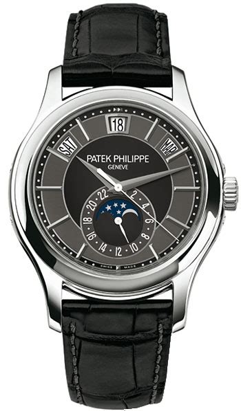 Below is our current in stock inventory of patek philippe watches. Patek Philippe Annual Calendar Men's Watch Model: 5205G-010