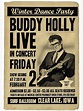 "Buddy Holly Concert Poster." Canvas Print by theheadshed | Redbubble ...