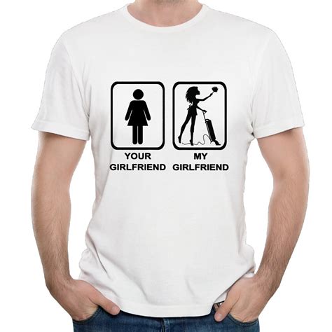 New Arrival Your Girlfriend My Girlfriend Mens T Shirt Short Sleeve Tumblr Mens Casual Tees In
