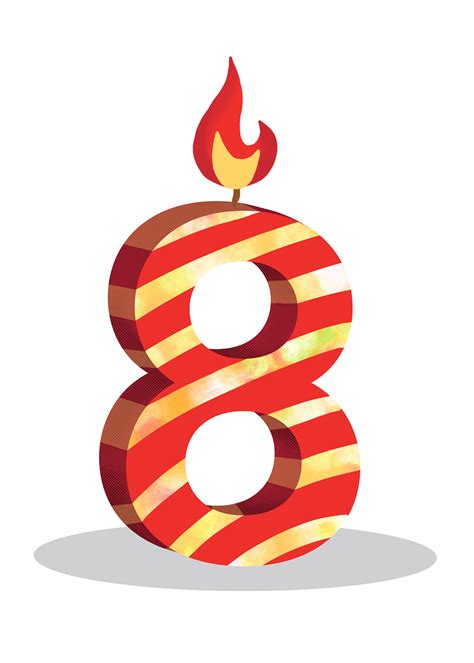 Eight Birthday Candle 8th Free Image On Pixabay