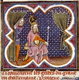 “Charlemagne”, illumination from the manuscript “Grandes chroniques de ...