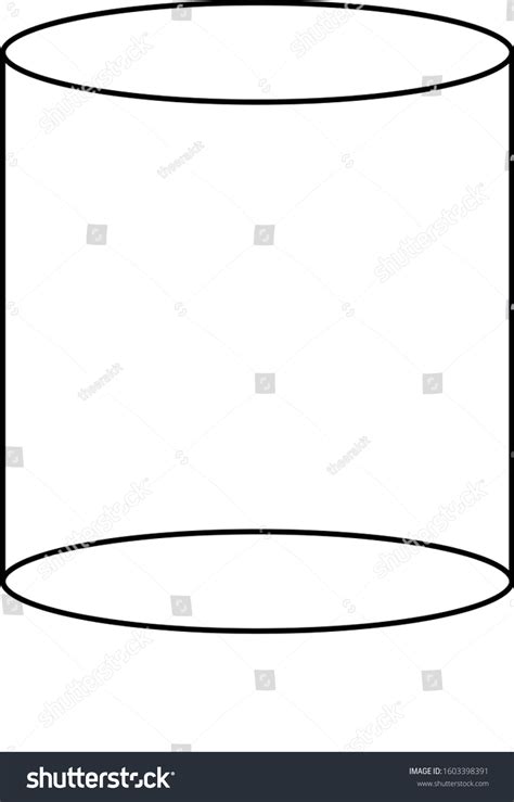 Cylinder Geometrical Figure Outline Icon On Vector De Stock Libre De
