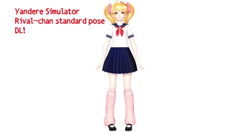 Mmd Yandere Simulator Rival Chan Standard Pose Dl By Kamiko Hibari On