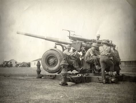 Military Service World War Ii Artillery 37 Inch Anti Aircraft Gun