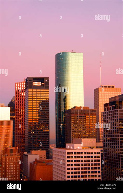 Houston Downtown Skyline Stock Photo Alamy