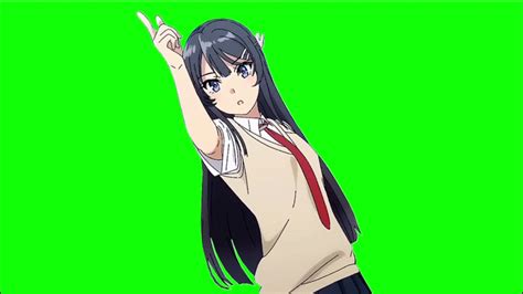 ️green Screen Effects Anime Girl Mai Sakurajima Youtube