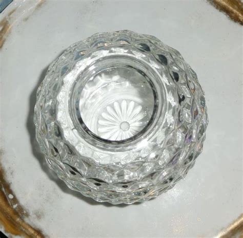 Jeannette Glass Cube Or Cubist Pattern Round Candle Holder From Cixiscollectibles On Ruby Lane