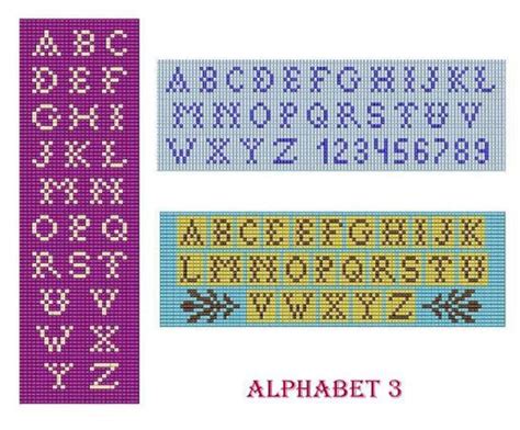 Bead Loom Bracelet Alphabet 5 Designs All Letters Alphabets Bracelet