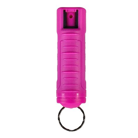 12 Ounce Clamshell Pepper Spray With Clip And Keychain Hot Pink