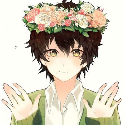 Pin By Kiwi Krush On Anime Flower Boys Anime Flower Anime Anime Child