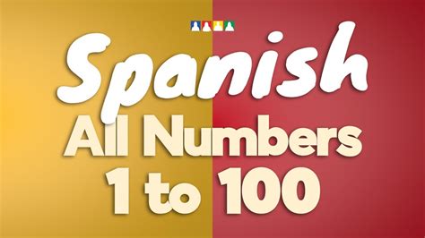 Count In Spanish To 100 How To Count To 100 In Spanish Slowly Youtube