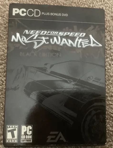 Need For Speed Most Wanted Black Edition Pc 2005 Box Manual