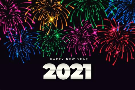 Premium Vector Fireworks New Year 2021