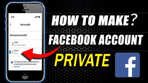 how to make your facebook account completely private 2024 youtube