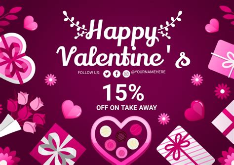 Valentines Day Sale Flyers Template Postermywall