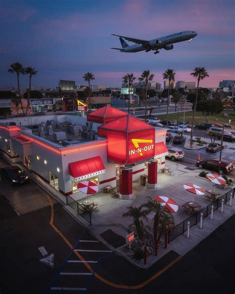 In N Out Burger Outside Of Los Angeles International Airport Lax