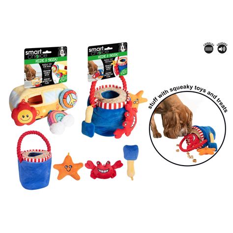 Smart Choice Hide And Seek Dog Toy Bucket 3 Assorted Designs