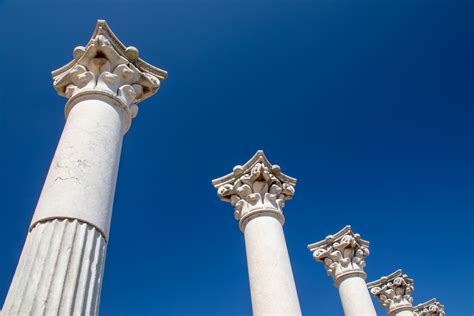Greek Columns And Sky Free Stock Photo Public Domain Pictures