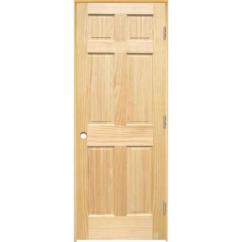 Reliabilt Prehung 6 Panel Pine Interior Door Common 30 In X 80 In