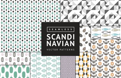 Seamless Scandinavian Vector Patterns Medialoot