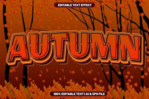 Premium Vector Autumn Editable Text Effect Emboss Style