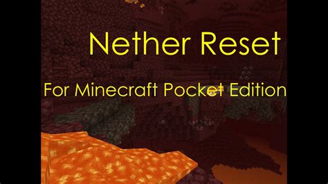 How To Reset The Nether In Minecraft Pocket Edition Bedrock Youtube