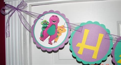 Barney And Friends Happy Birthday Banner By Mimskd On Etsy 2200