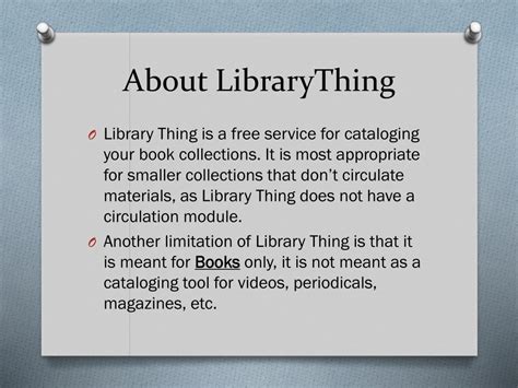 Ppt How To Catalog Your American Space Collections With Librarything