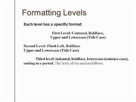 Headings are used to help guide the reader through a document. Formatting Headings and Subheadings (APA) | Research ...