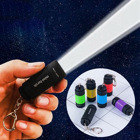 Portable Mini Keychain Usb Rechargeable Pocket Torch Flashlight Light