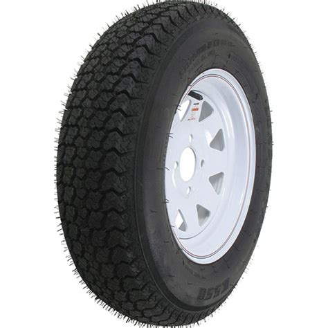 2 Pack Trailer Tire On Rim St20575d15 20575 D 15 In Lrc 5 Hole White