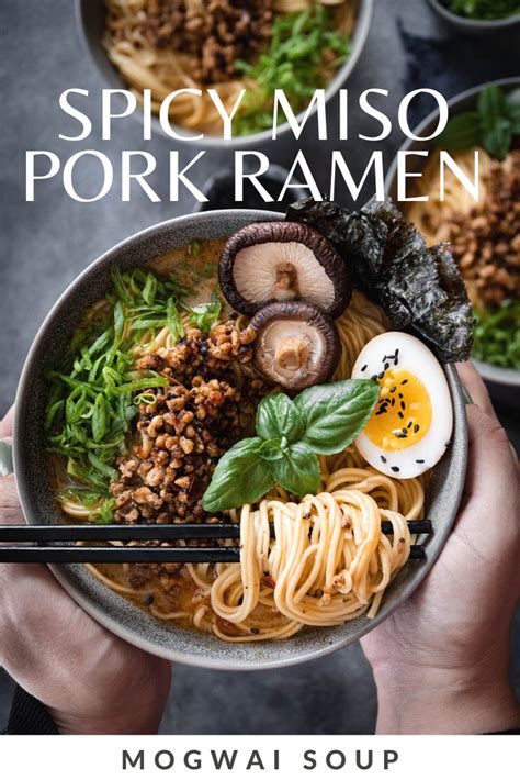Spicy Pork Miso Ramen Mogwai Soup Blog Recipe Pork Ramen Recipe