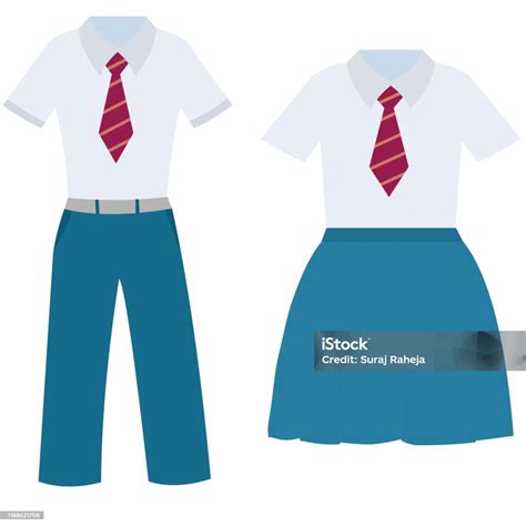 Blue School Uniform Stock Illustration Download Image Now School