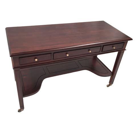 Solid Mahogany Wood Writing Desk Antique Reproduction Design Ebay