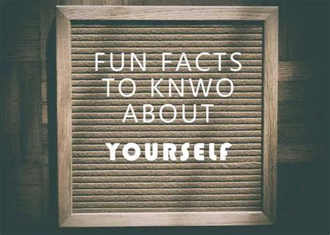 10 Fun Facts About Yourself
