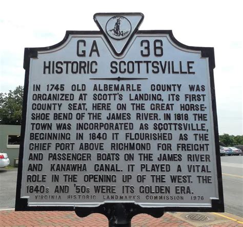 Virginia Historical Marker Historic Scottsville