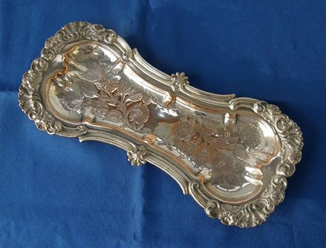 Victorian Snuffer Tray Silver Over Copper Sheffield Plate Hourglass