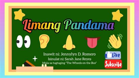 Kindergarten Melc Week 8 Limang Pandama Song Youtube