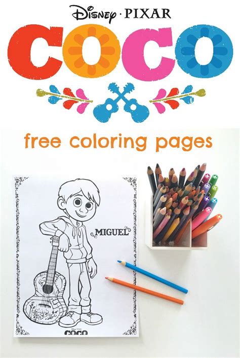 Free Disney Pixars Coco Coloring Pages Inner Child Fun