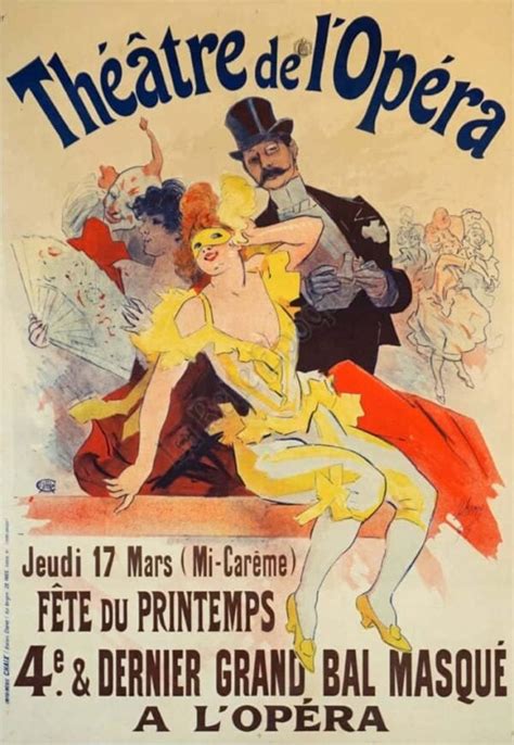 French Belle Epoque Poster For Théâtre De Lopera By Jules Cheret