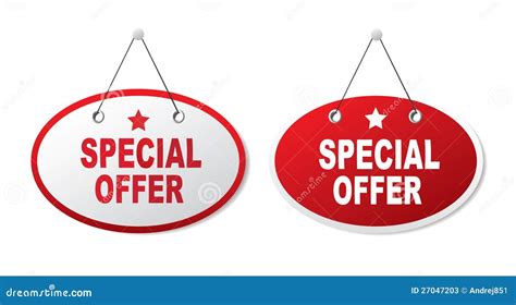 2 Panels With Text Special Offer Stock Illustration Illustration Of