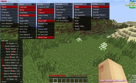 Find minecraft hacks, cheats, trainers mods, servers, downloads and other minecraft related material here. Xenon Hacked Client | Download for Minecraft 1.7 - 1.8.X