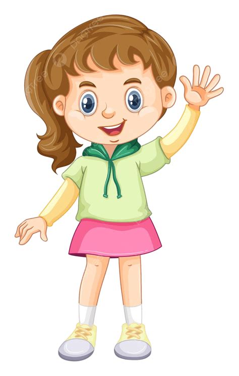 Little Girl Waving Hand Kid Hand Object Vector Kid Hand Object Png
