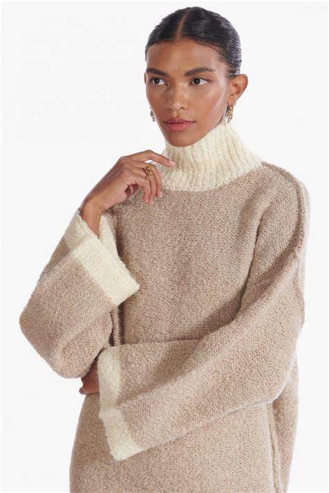 Womens Tops Staud Dylan Sweater Mushroom Ivory Mushroom Ivory