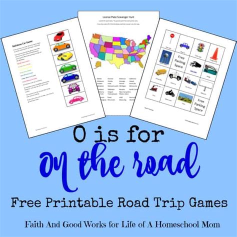 On The Road Free Printable Road Trip Games